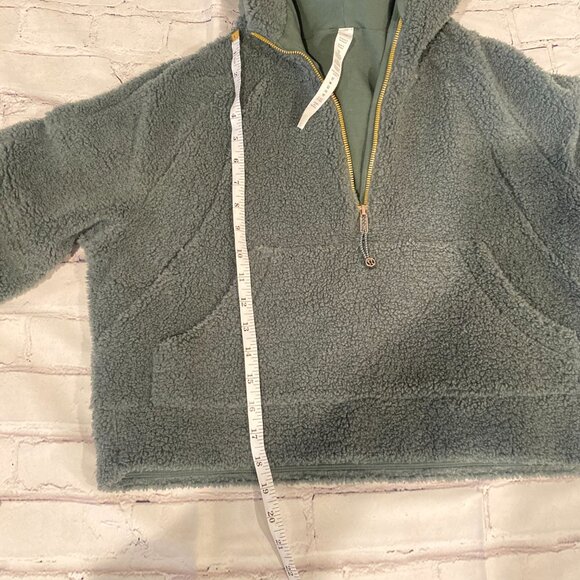 NWOT Lululemon Scuba Oversized Sherpa Fleece Hoodie Dark Forest Womens XS/S - Picture 10 of 11